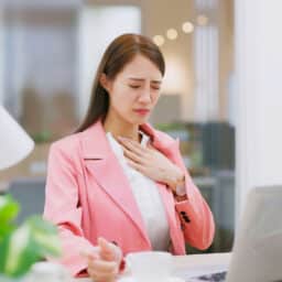 Woman has acid reflux